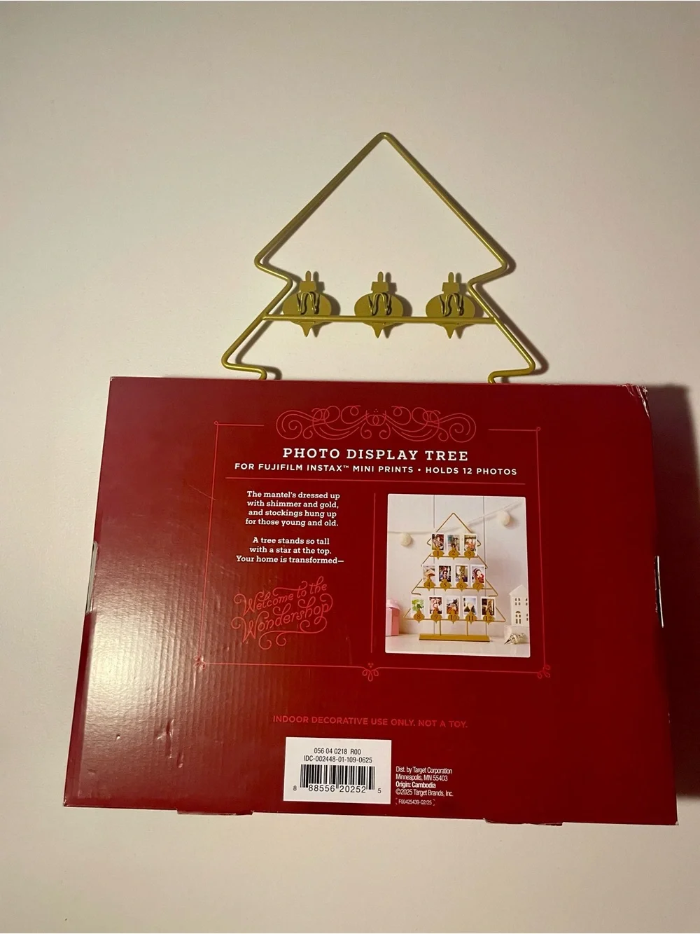 Target Wondershop Gold Instax Mini 12 Day Photo Display Tree Advent Calendar NWT